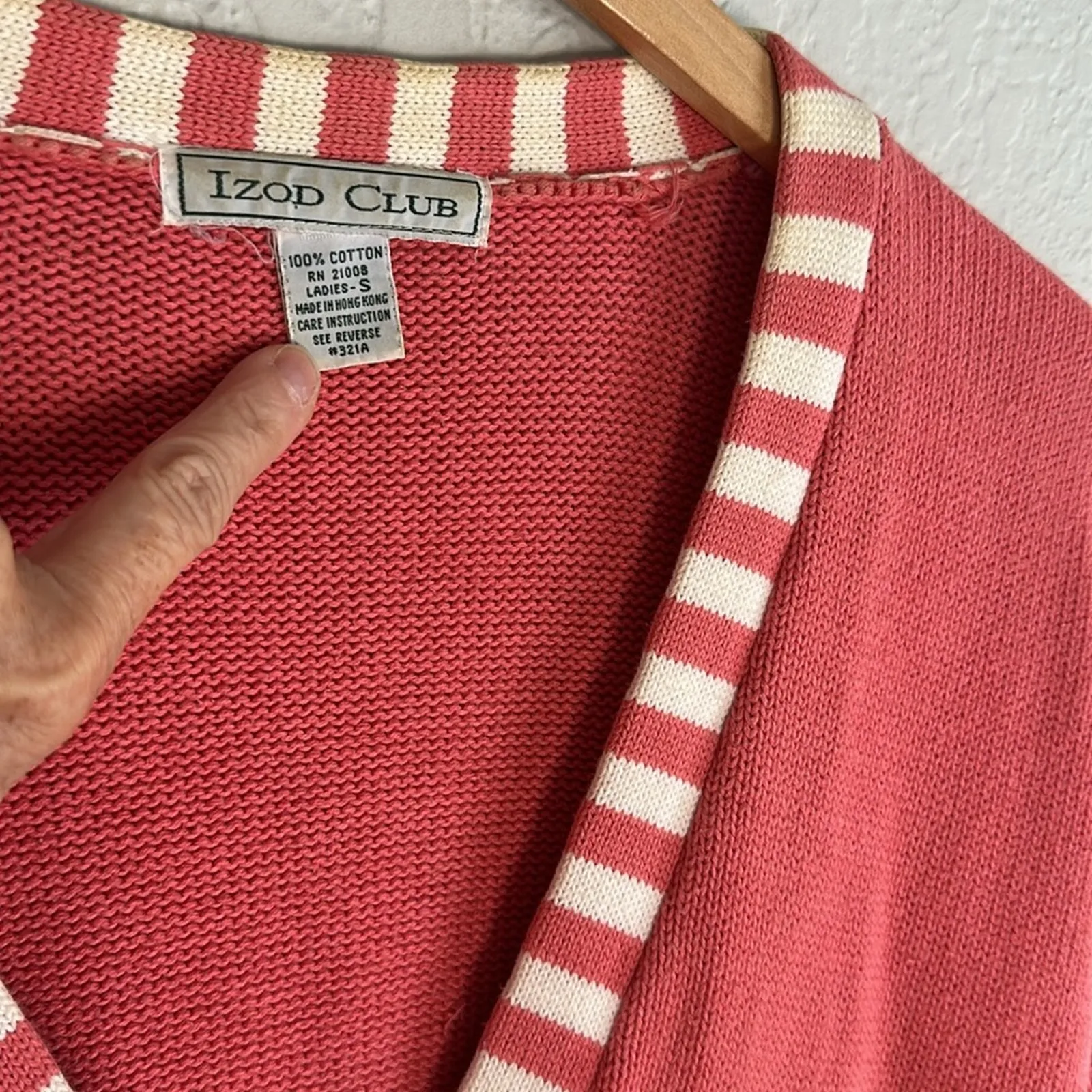 Vintage IZOD Golf Cardigan Sweater Embroidered Logo Country Club Yacht Old Money - Image 4