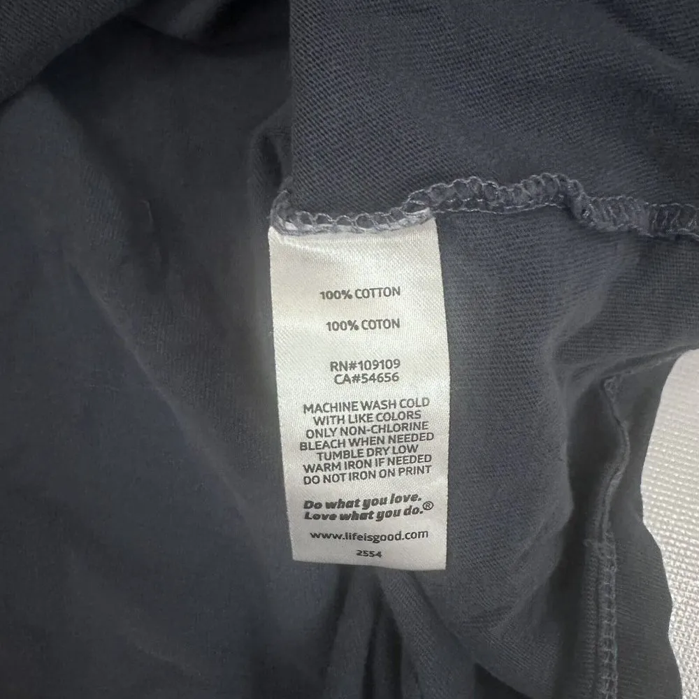 Life is Good TShirt Womens Small Blue Crusher Just Add Water Kayak Outdoors - Image 4