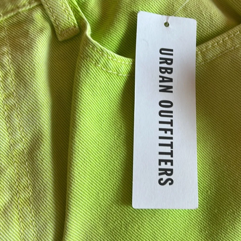 NWT Urban Outfitters Longline Denim Carpenter Shorts/Green - Image 4