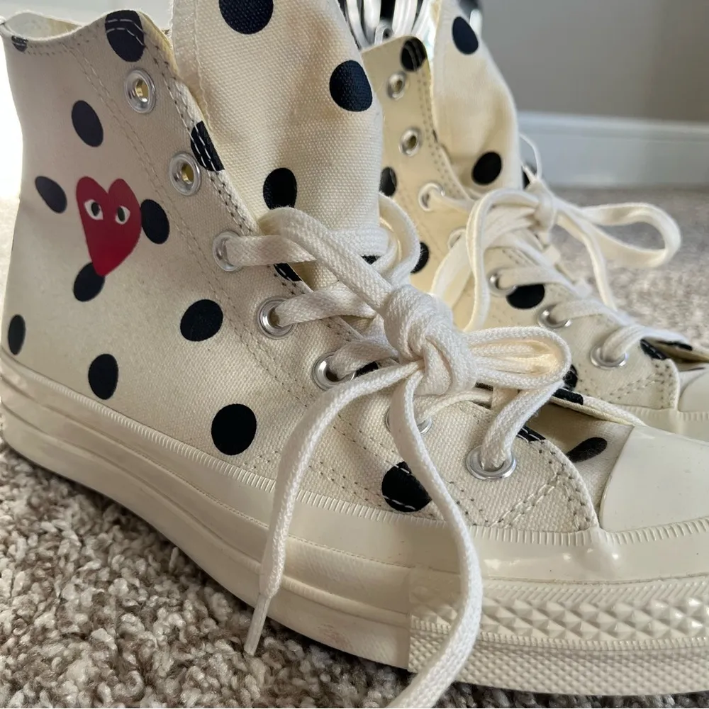 COMME DES GARCONS PLAY Converse Unisex Chuck Taylor High Top Sneakers NEW W/ TAG - Image 7