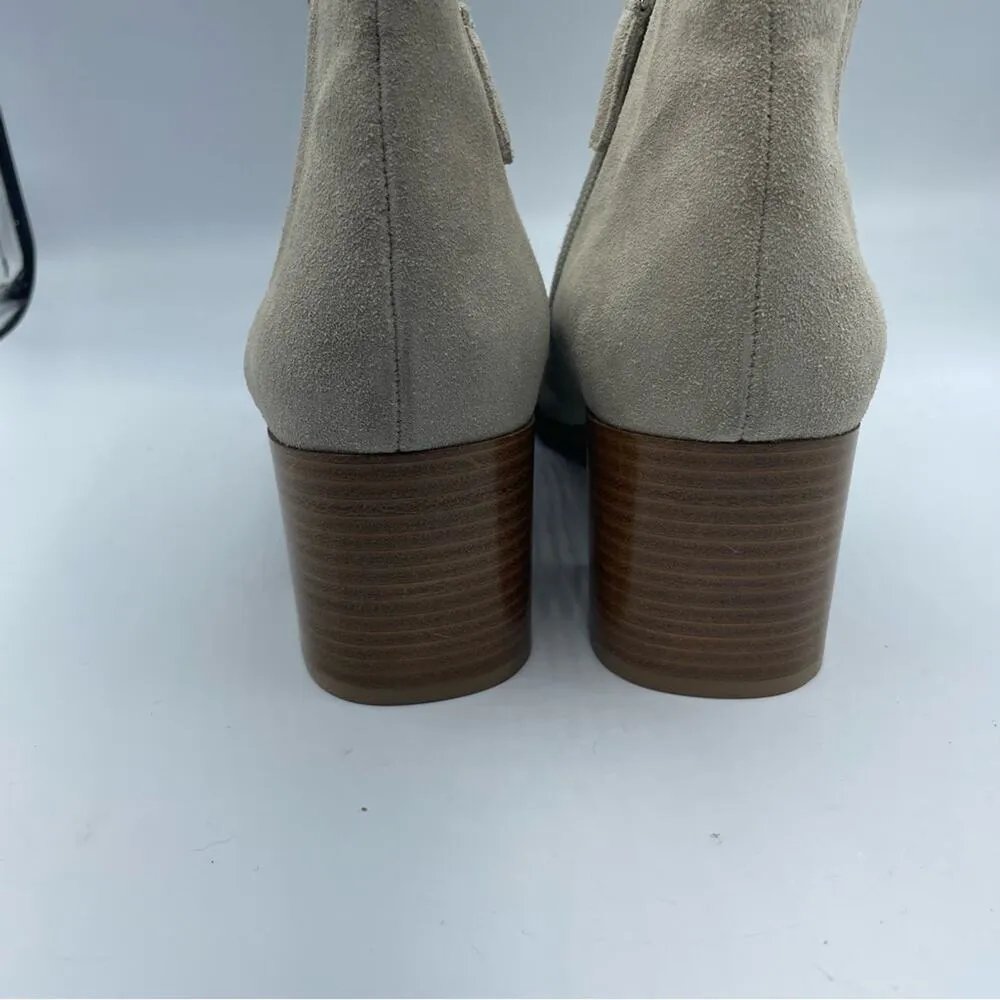 Aquatalia Grey Suede Leather Ankle Boots Womens 10 Booties Fall Classic Heeled - Image 10