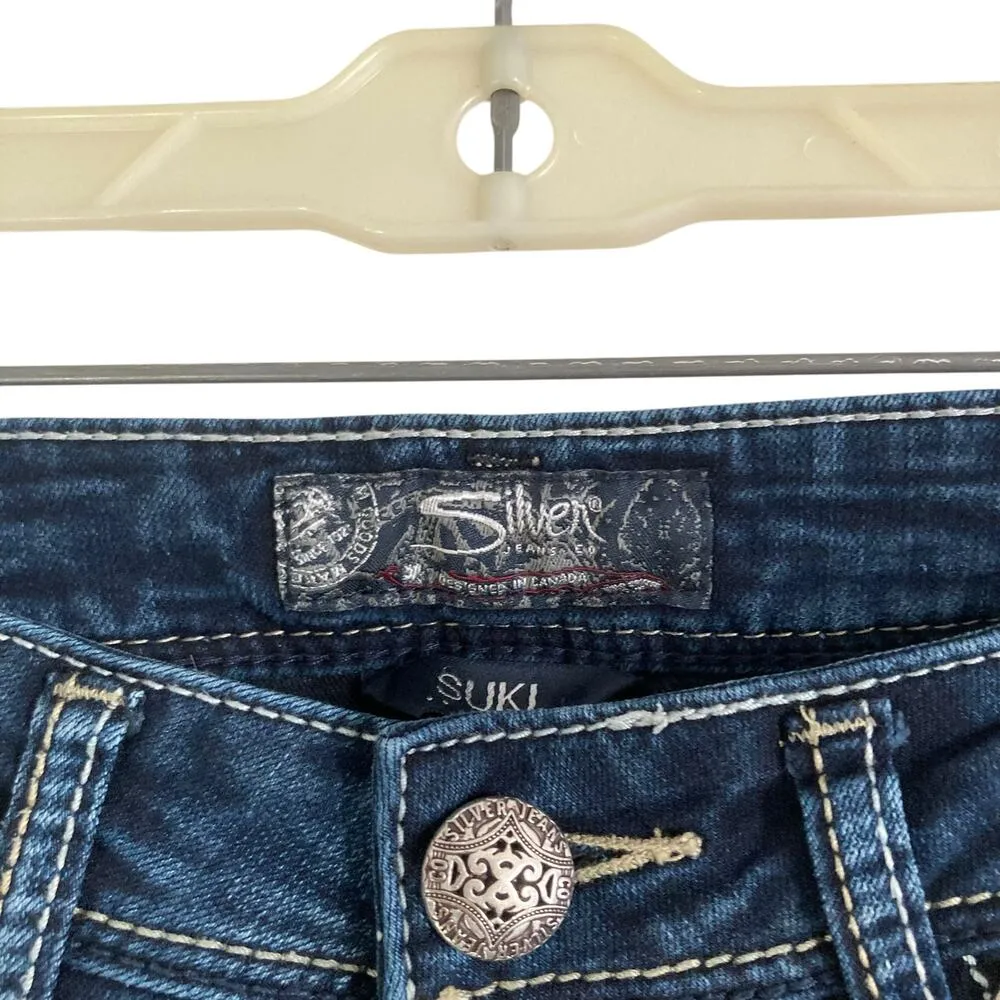 Silver Jeans Co Suki High Super Skinny Mid Wash Tailored Stretchy Jeans Size 26 - Image 7