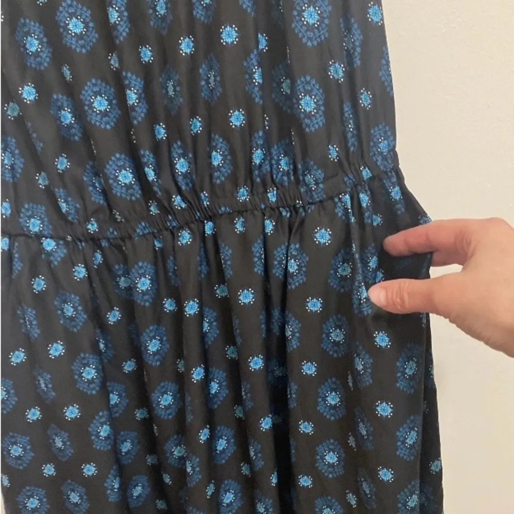 Cotton On Juniors Dress Tank Top Style M Medium Black & Blue Knee Length Midi - Image 3