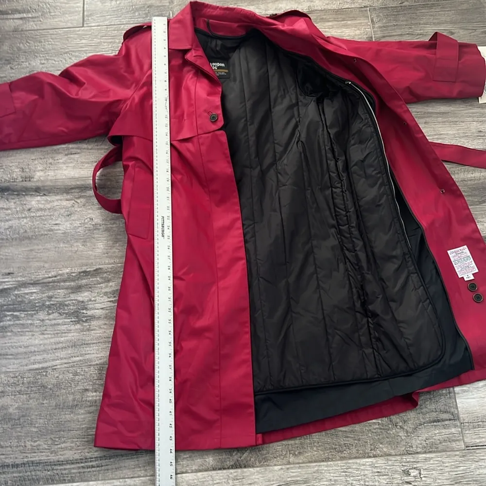 London FogTrench Coat Jacket Belted Lined Pockets Women Sz 8P thinsulate 3M NEW - Image 9