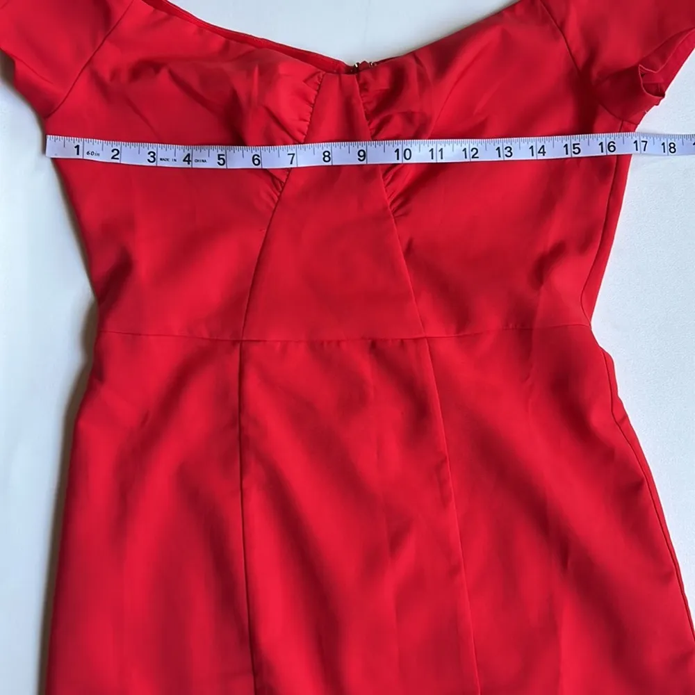 NBD Cold Shoulder Red Mini Dress - Image 8
