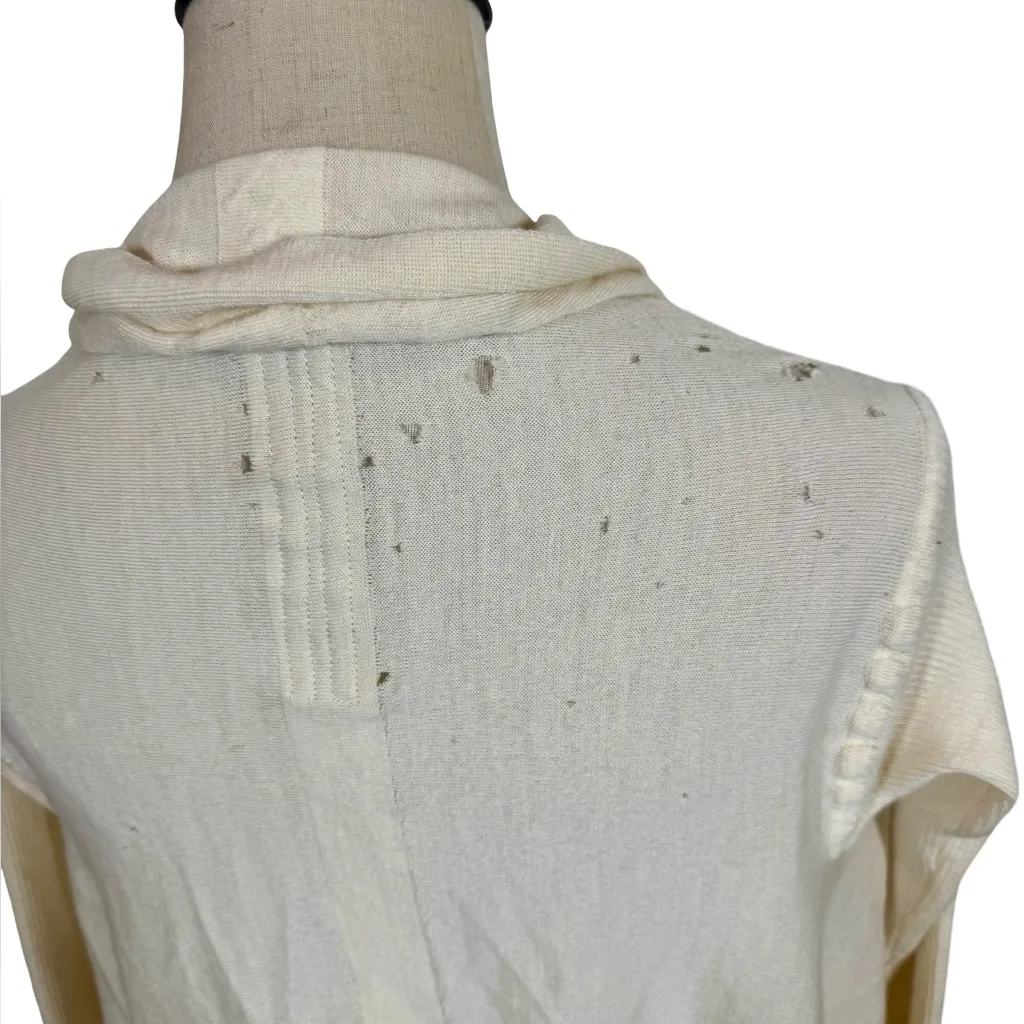 Rick Owens Fogachine SS22 Shawl Wrap Asymmetric Wool Cardigan FLAWED PLEASE READ Size XS - Image 6