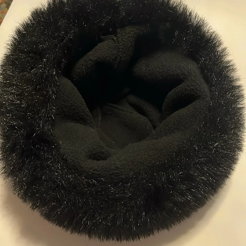 Everitt faux fur fleece hat Black - Image 3