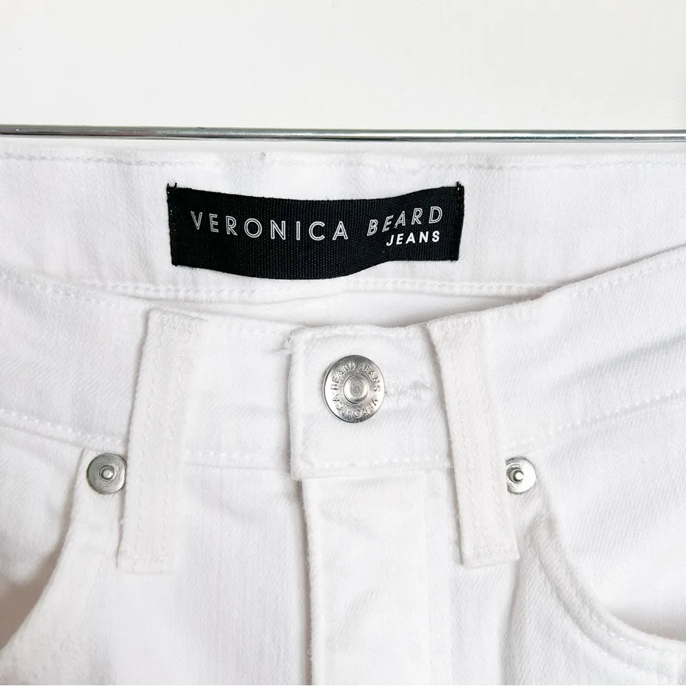 Veronica Beard • Brooke Skinny jeans Mid Rise white stretch denim ankle - Image 5