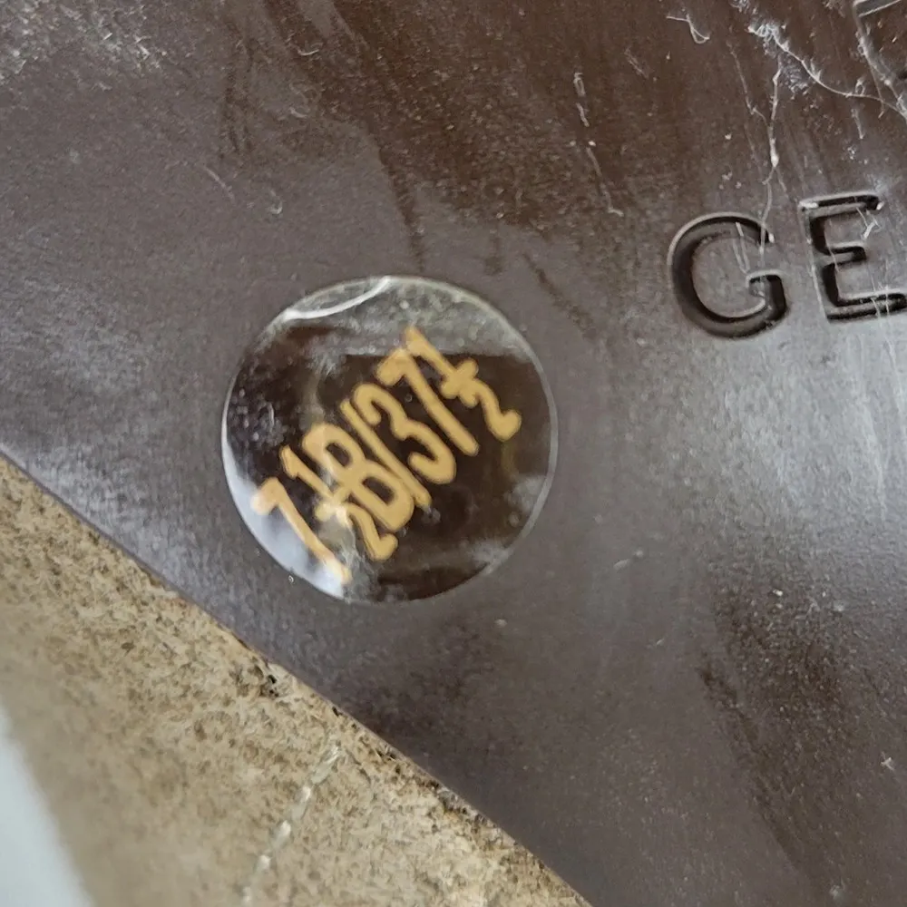 BCBGeneration Boots Womens 7.5 Tan Suede Leather Side Zip Cone Heel Buckle NEW - Image 15