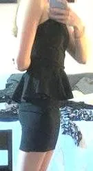 Seductions Black Peplum Dress - Image 4