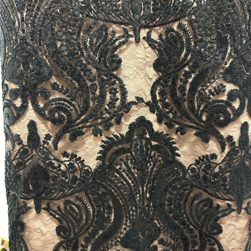 Gorgeous! Free People Night Shimmers Mini Dress Black lace sequins 4 small - Image 8