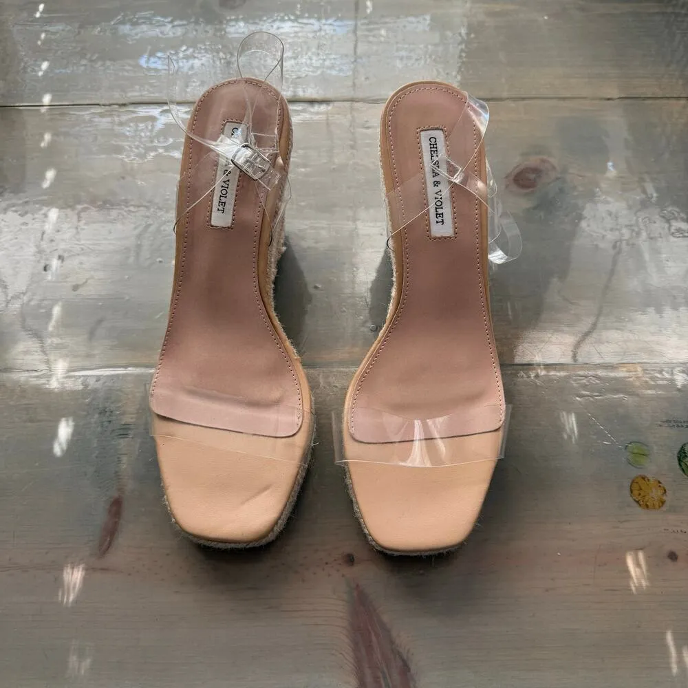 Chelsea & Violet Melne Wedge Espadrilles Heels Sz 9.5 - Image 2