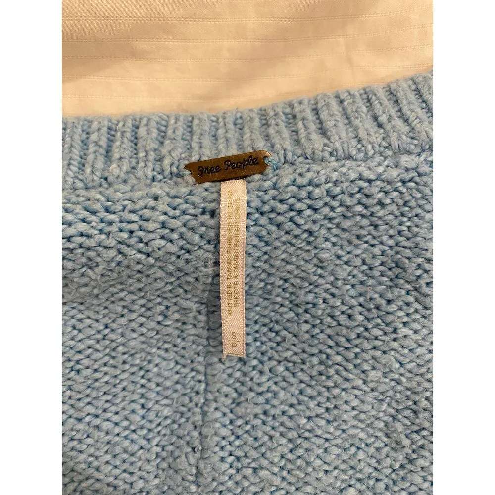 Free People Brookside Scoop Neck Oversized Long Sleeve Tunic Sweater Size Small - Image 4