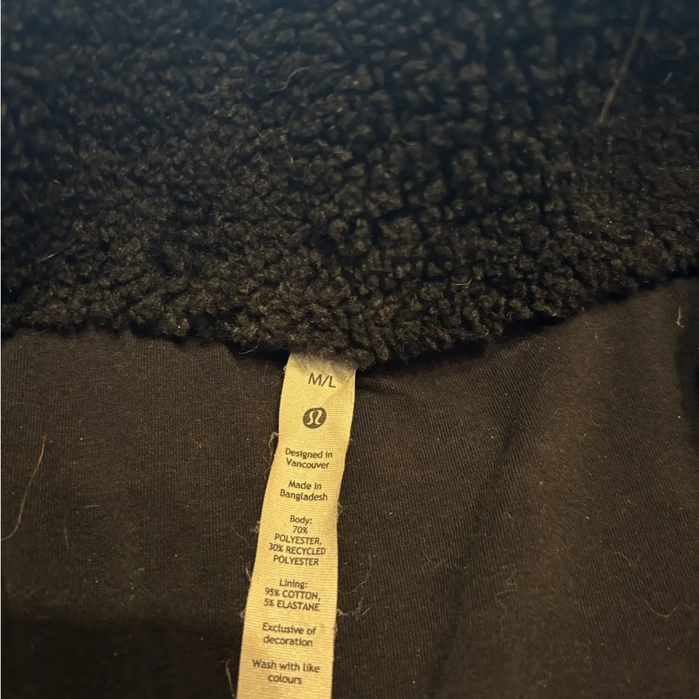 Scuba Black Fleece Quarter Zip Hoodie Size M/L - Image 5