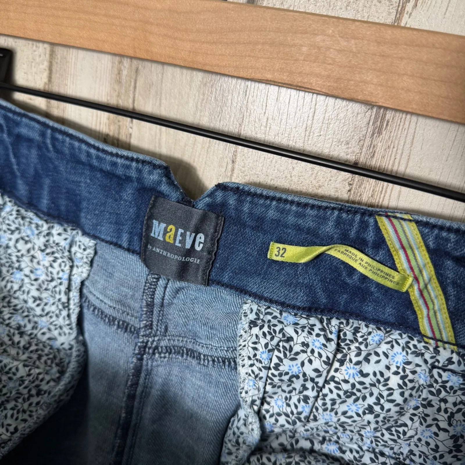 Maeve Anthropologie Bohemian High Rise Tailored Flare Jeans Medium Wash Size 32 - Image 6