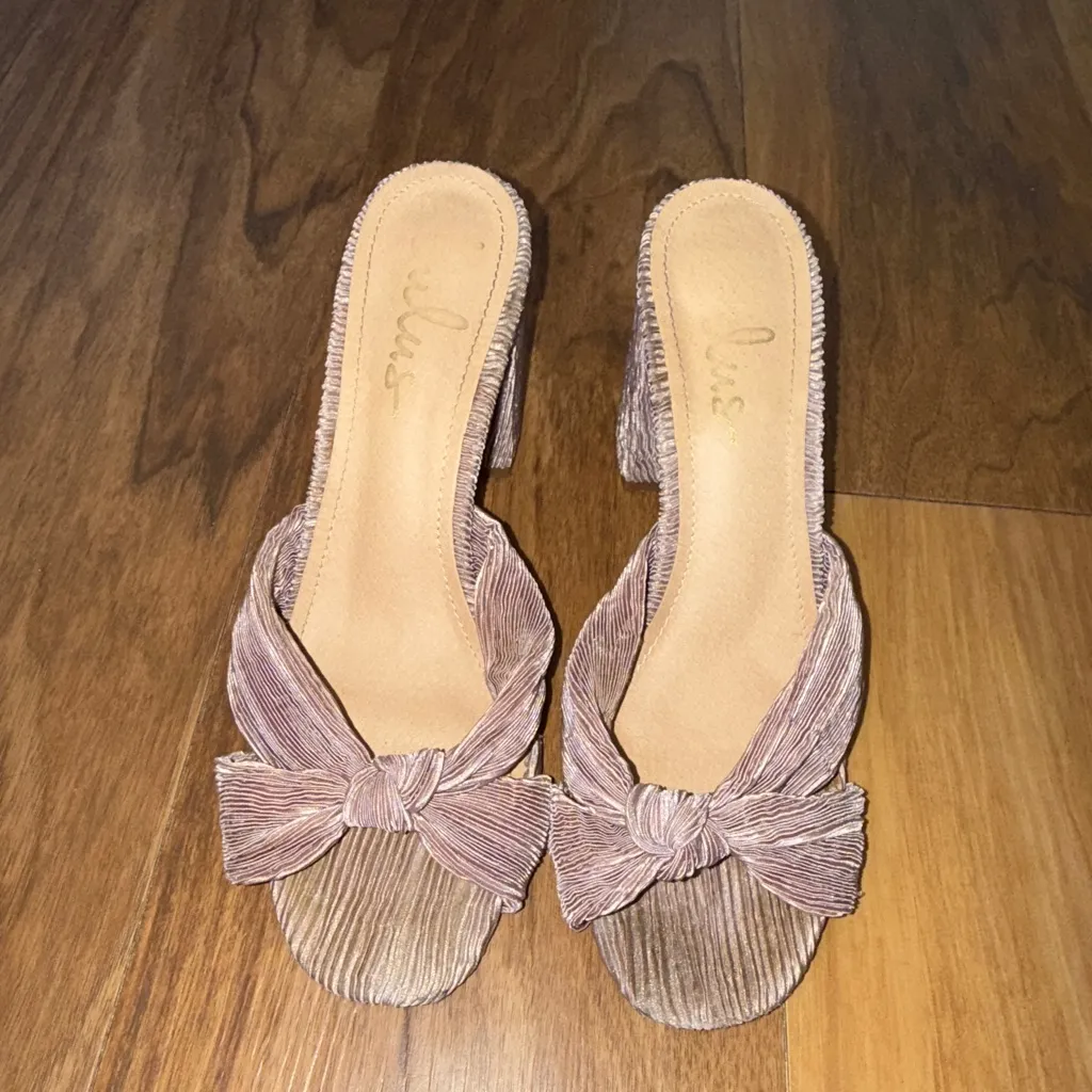 Lulu’s lavender purple ruffle block heel - Image 6
