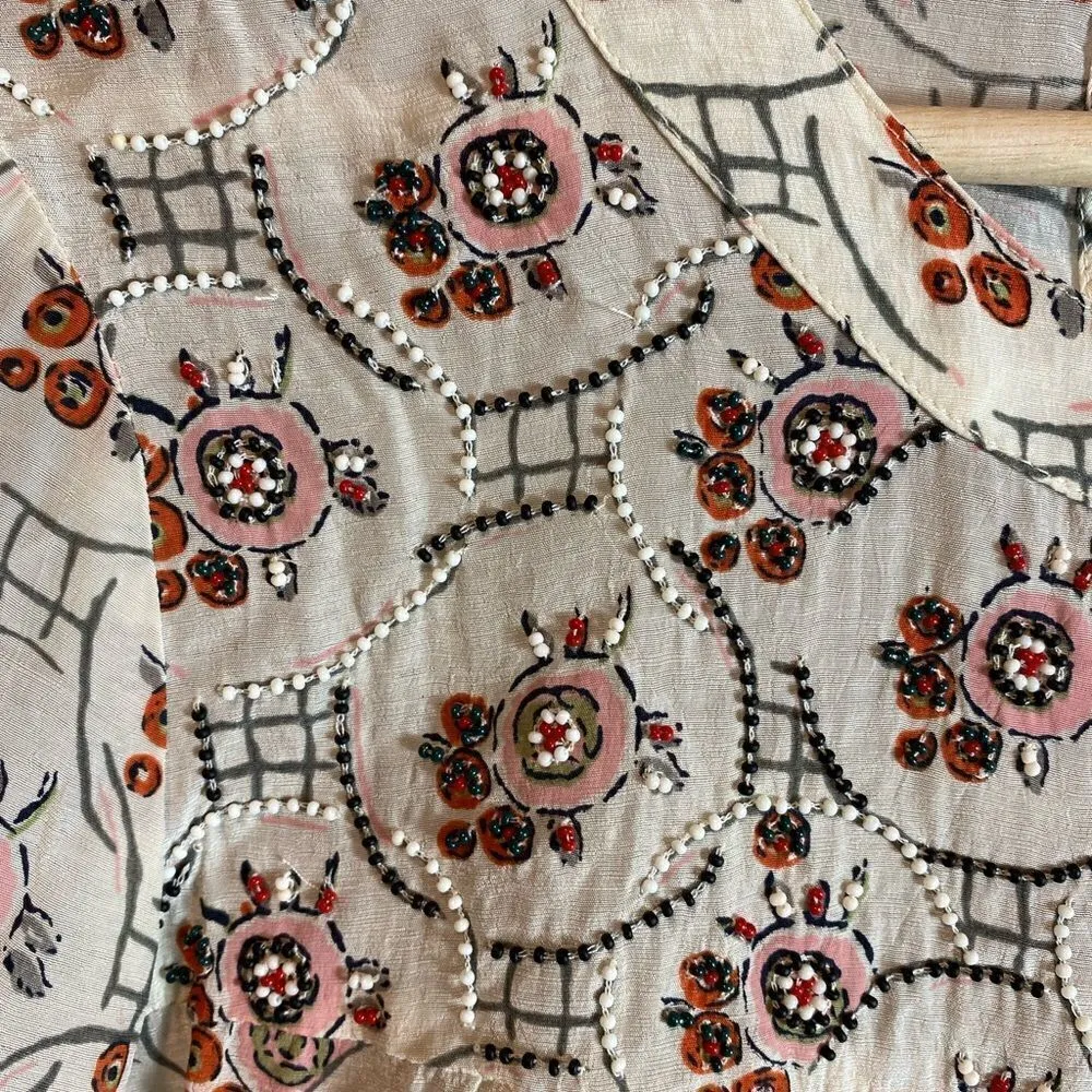 Floreat beaded peasant blouse Red Size 4 - Image 5