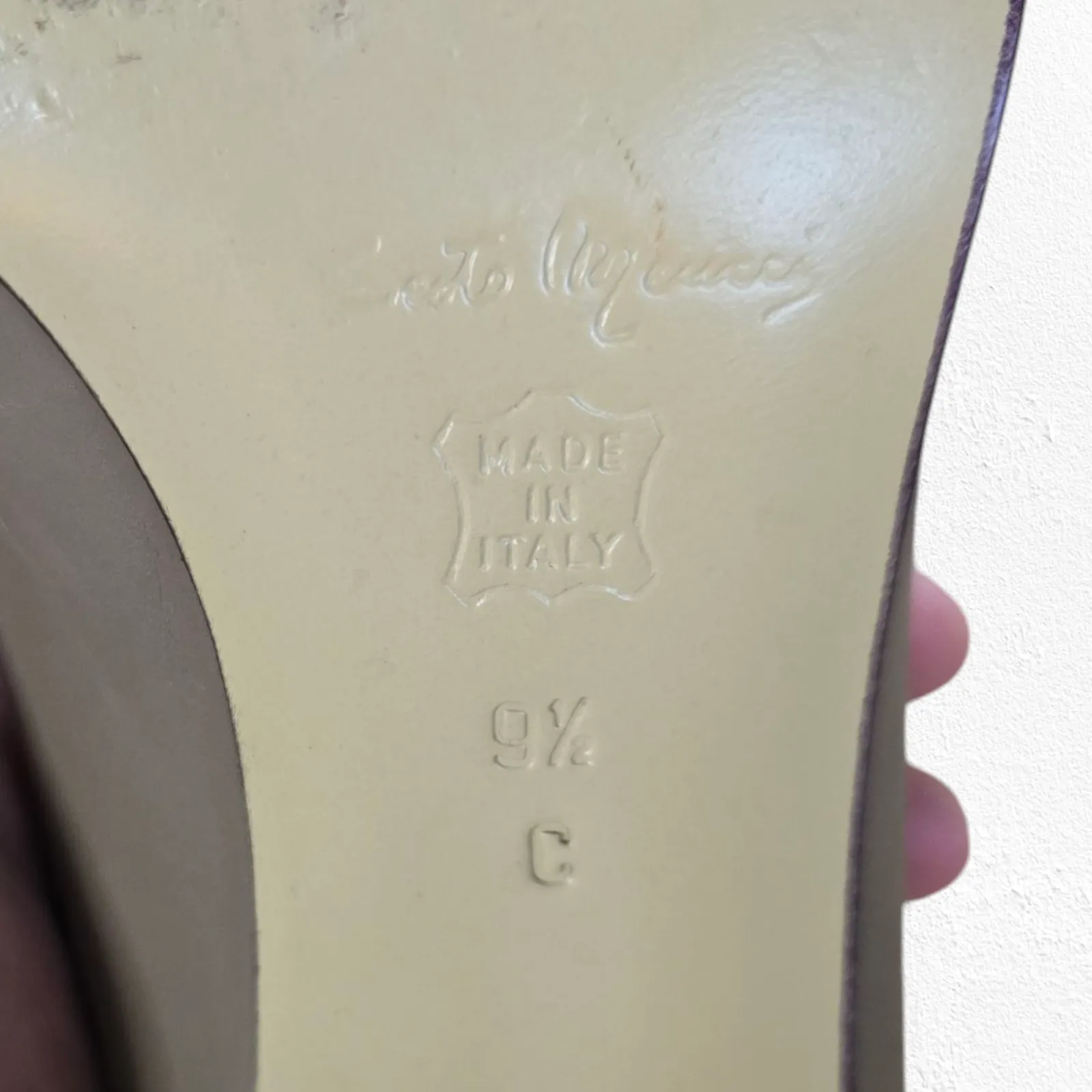 Vintage 80s Sesto Meucci Tan Taupe Square Toe Block Heel Leather Pumps Size 9.5 - Image 7