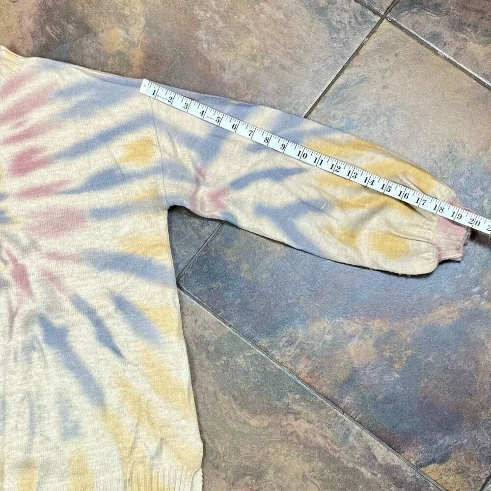 Belinda Women’s Tye Dye Crewneck Sweater Medium Blue - Image 5