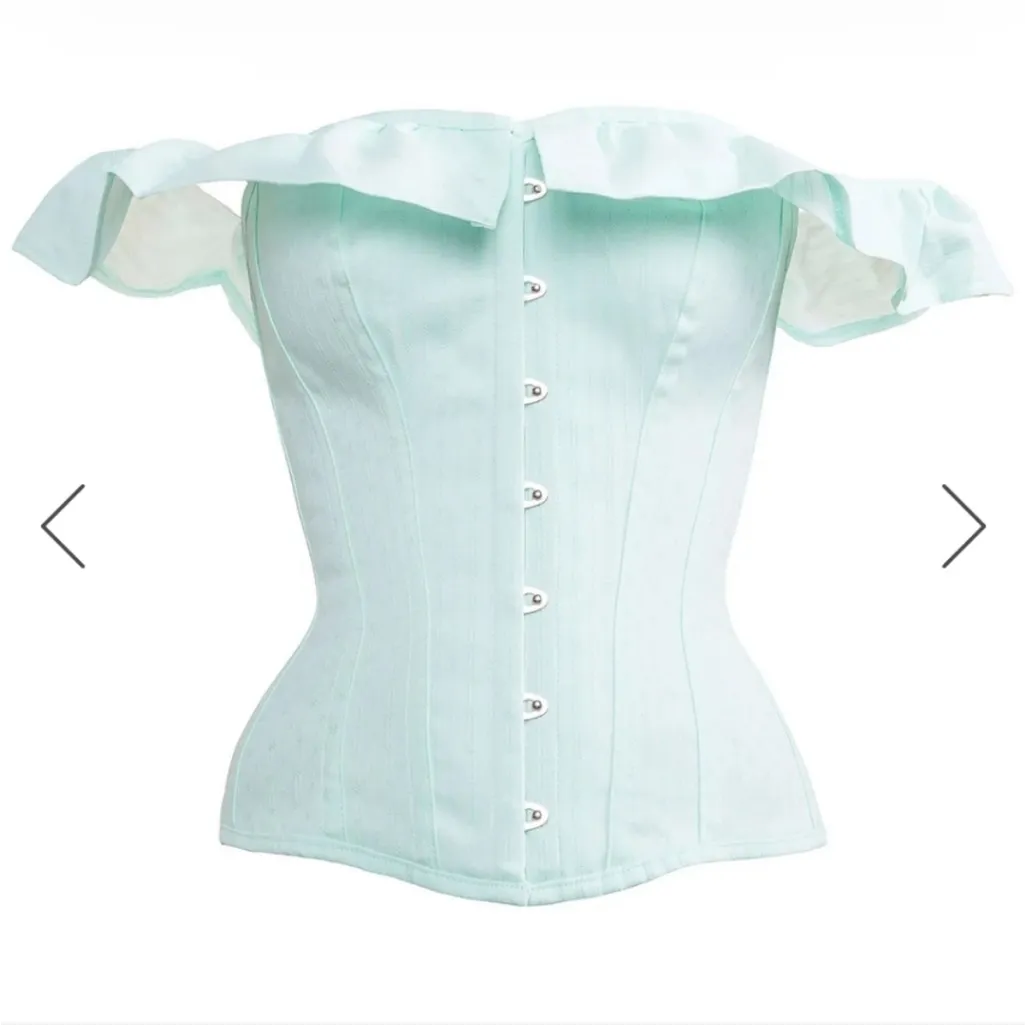 Corset Story Victorian off the shoulder corset mint NEW Fits 26 - Image 6