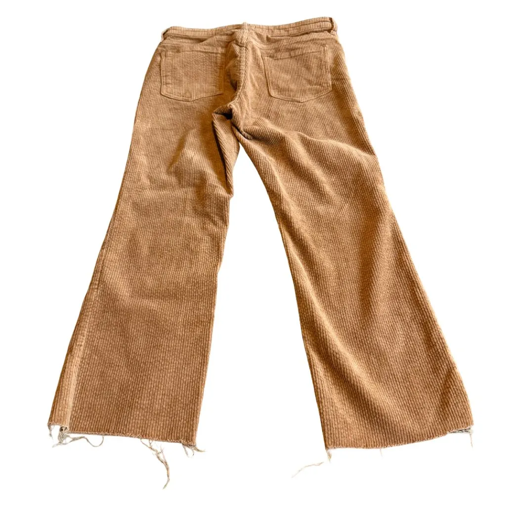 Kut From The Kloth Tan Corduroy Pants Wide Leg Cropped Length Camel Size 6 Women - Image 4
