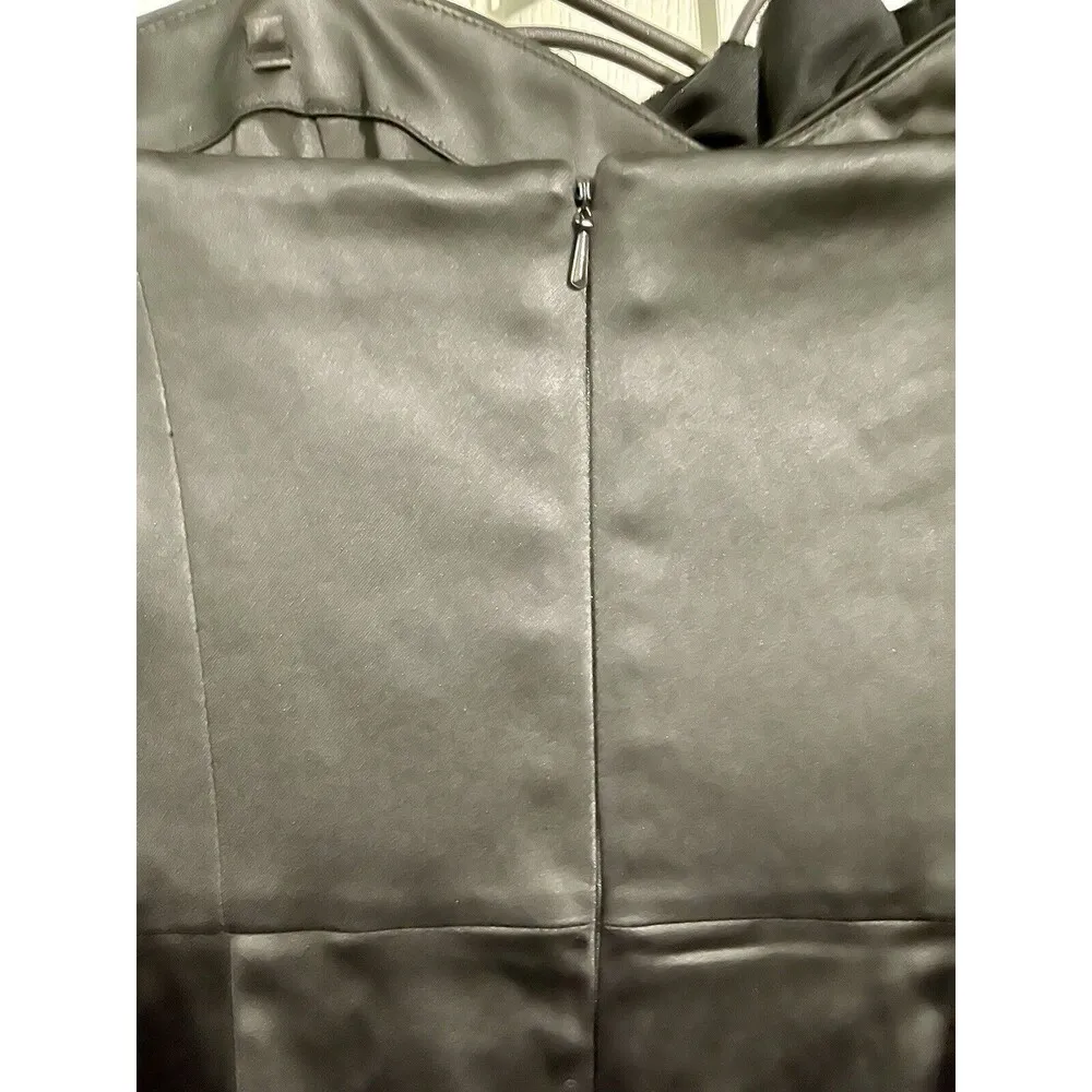 White House Black Market Dress Womens Satin Ruffled Strapless Dress Size 6 - Image 9