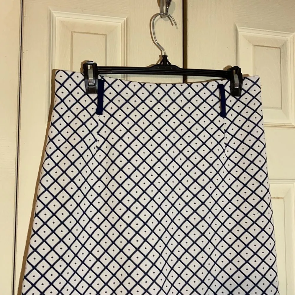 Vintage DiFini Originals 1960s 1970s Floor Length Skirt Geometric Print Blue Size undefined - Image 9