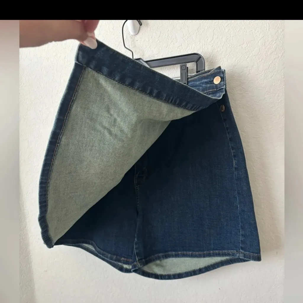 Judy Blue | Size 2XL Denim Jean Mini Pencil Wrap Skirt in‎ Blue Skort - Image 5