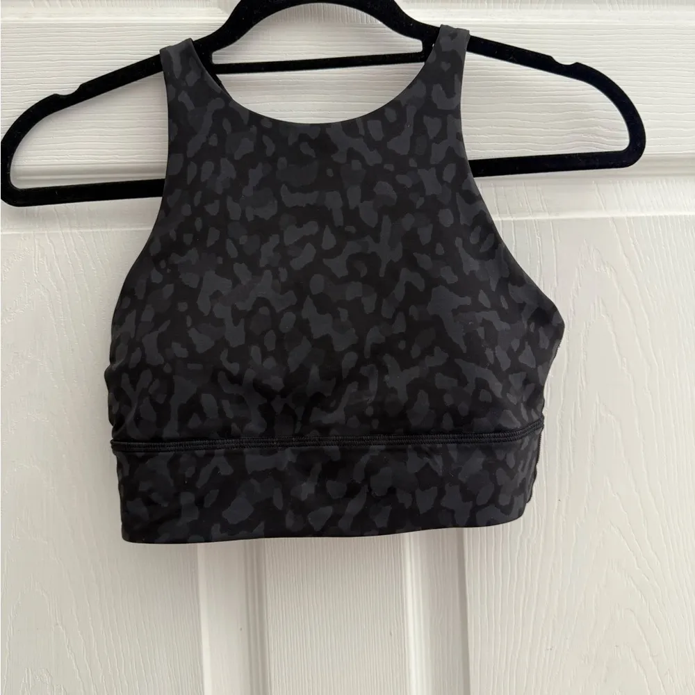 Lululemon Energy Bra High Neck Long Line *Medium Support B-D size 4 camo print - Image 3