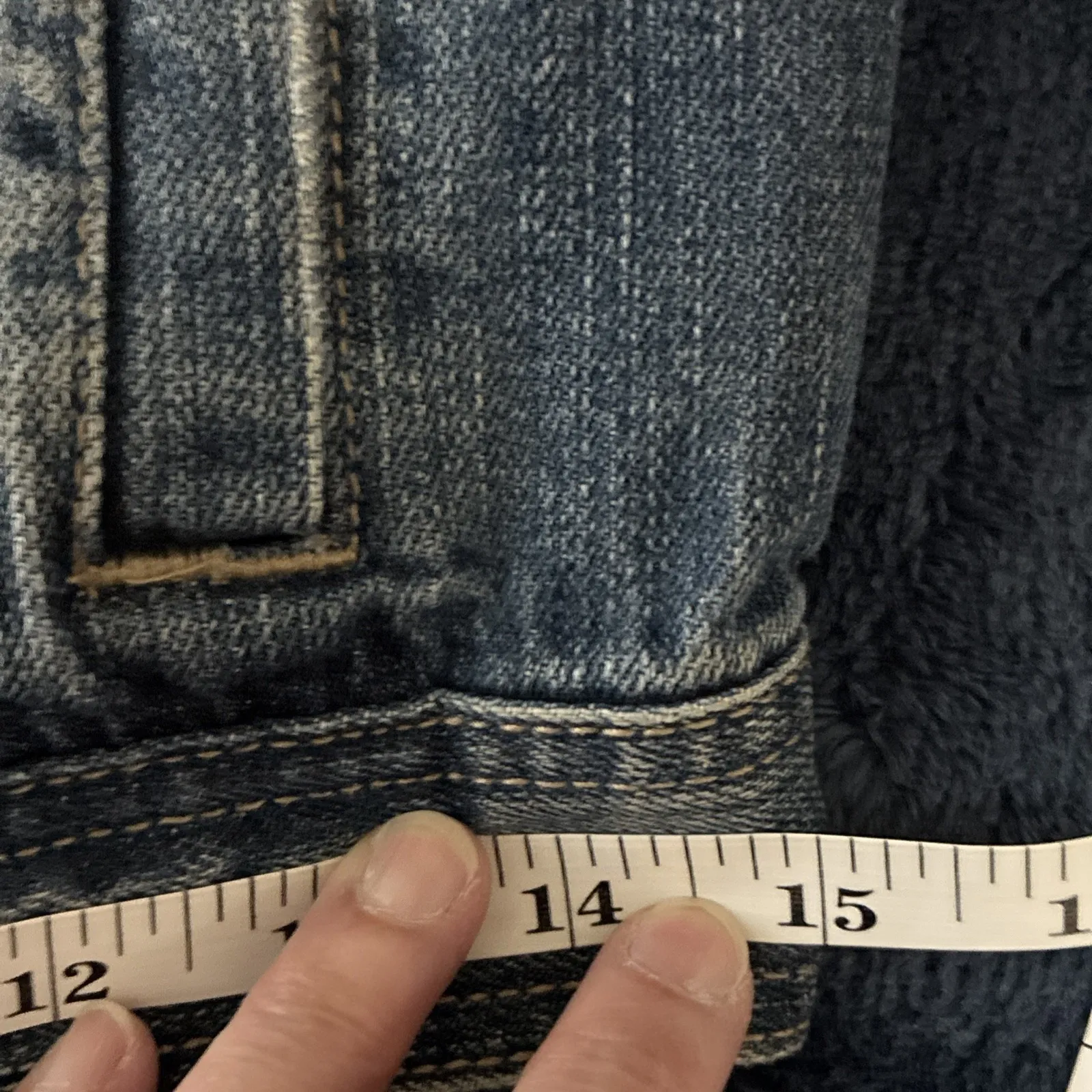 Decree Destroyed Denim Cropped Jacket Women's Medium - Image 7