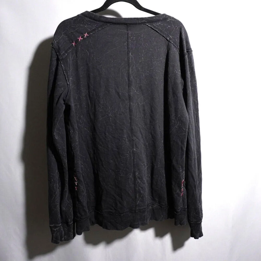 Cowgirl Tuff Co Womens XXL Long Sleeve Western‎ Shirt Distressed Black Rodeo Top - Image 2