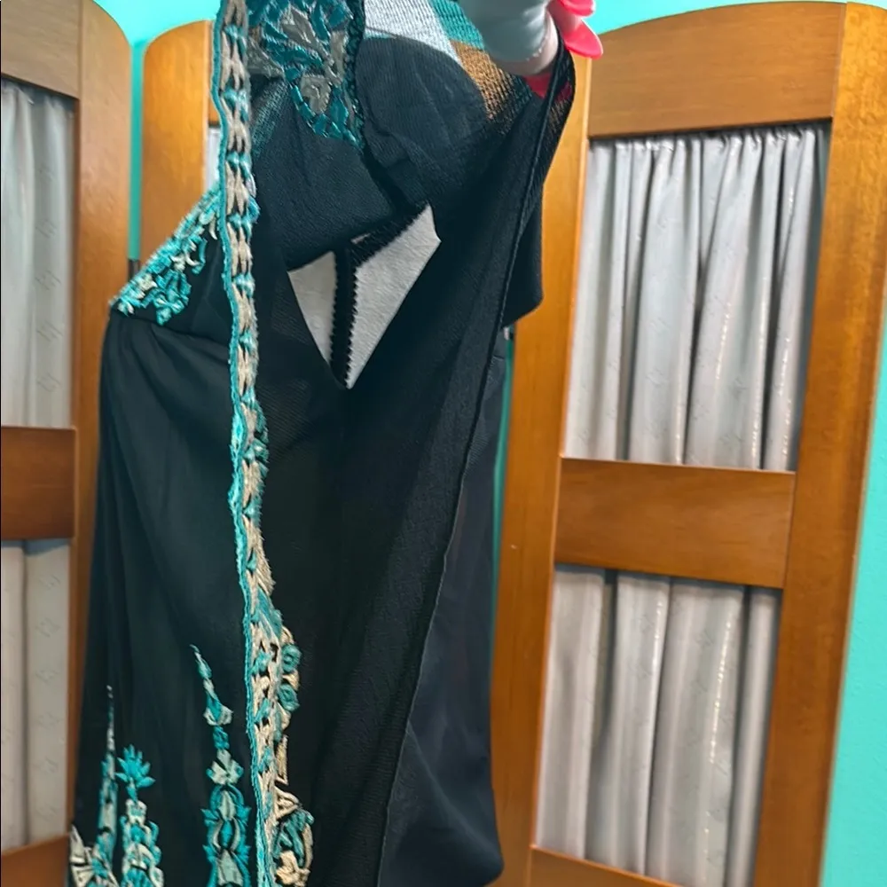 INC International Concepts Black Relaxed Embellished Blouse Size M - Image 8