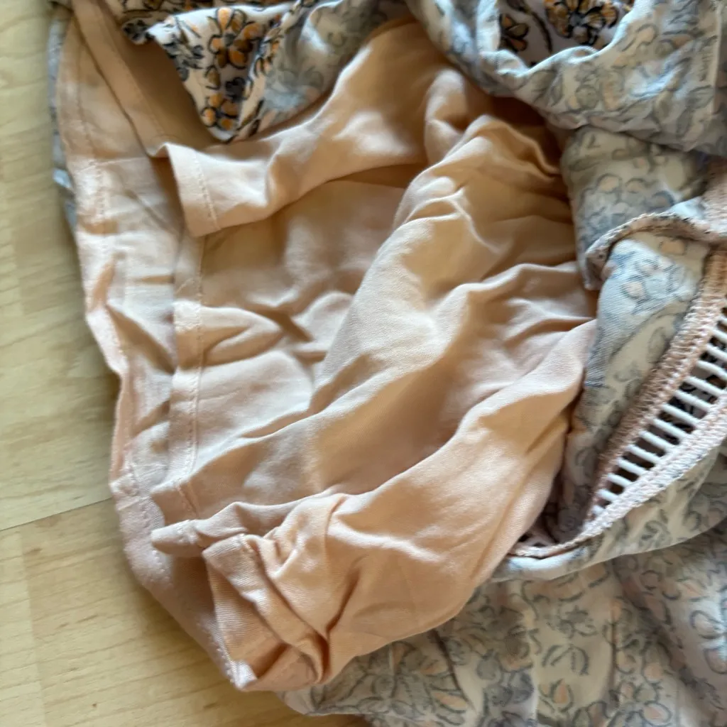 FREE PEOPLE Boheme Mini Dress Size‎ 2 Floral Long sleeve - Image 10