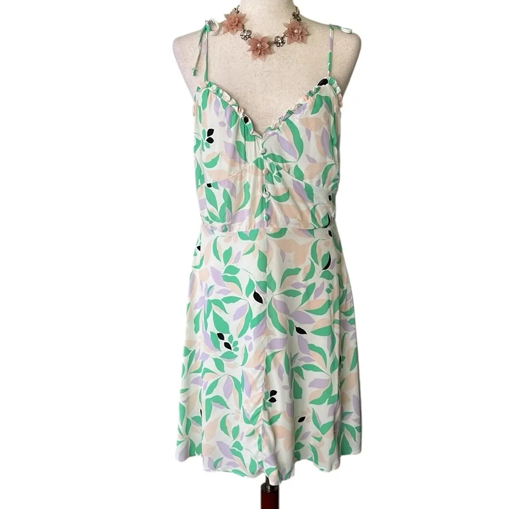 GB Dress For Women XL Green Leaf Tropical Print Junior - Image 10