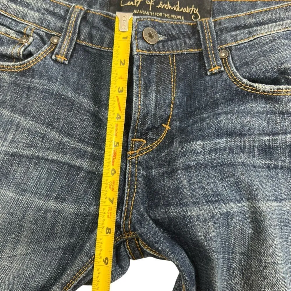 Cult of Individuality Distressed Raw Hem Straight Leg Jeans Style 712 - Image 9