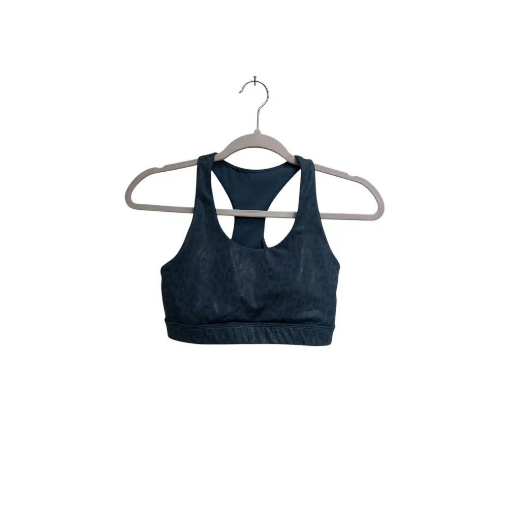 Anthropologie Allfenix Liquid Leopard Sports Bra (2) Maroon & Teal Size Small‎ - Image 5