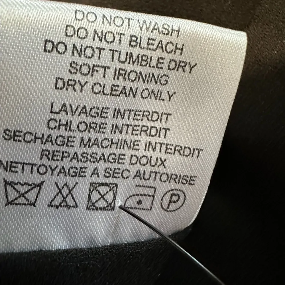 Paris Brooke Draped Black Zip Ruched Side Skirt Size FR 38/US 6 Asymmetrical - Image 8