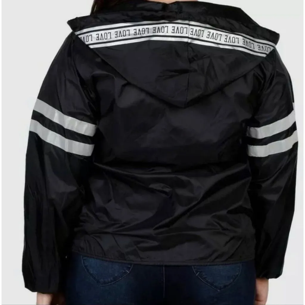 Womens Reflex Love Reflective Windbreaker Lightweight Jacket - Image 2