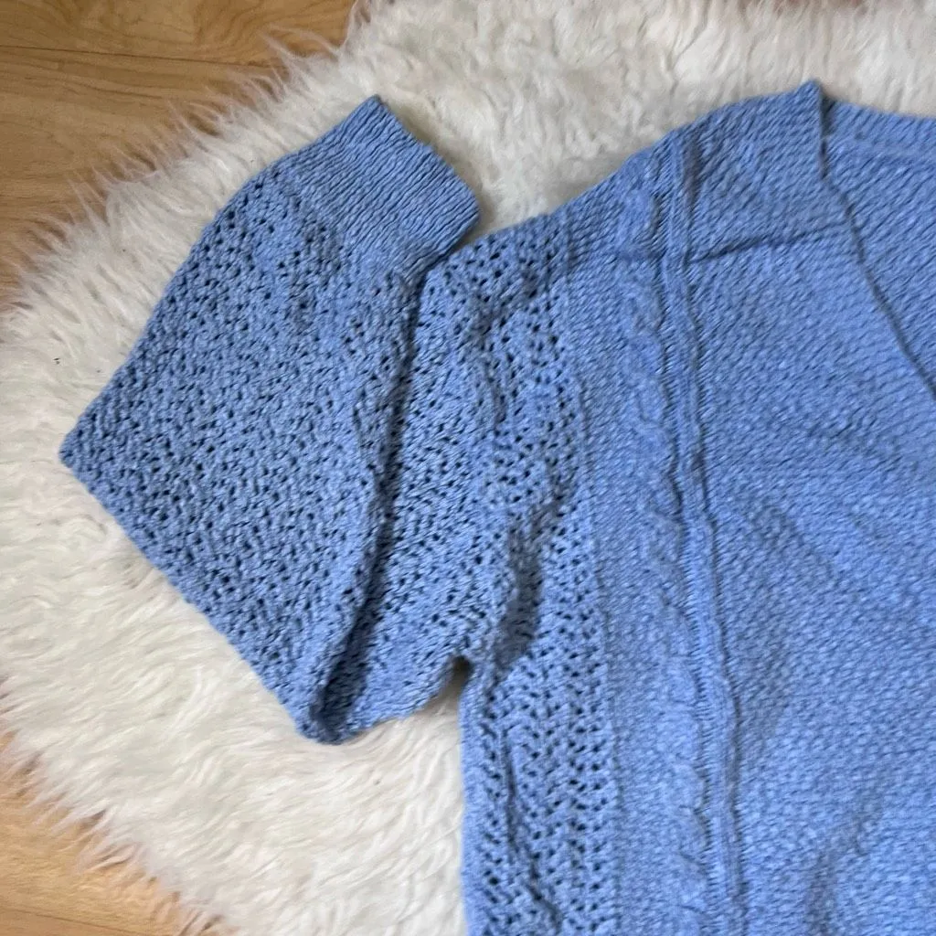 Lucky Brand blue knot style fall and winter cardigan sweater M - Image 4