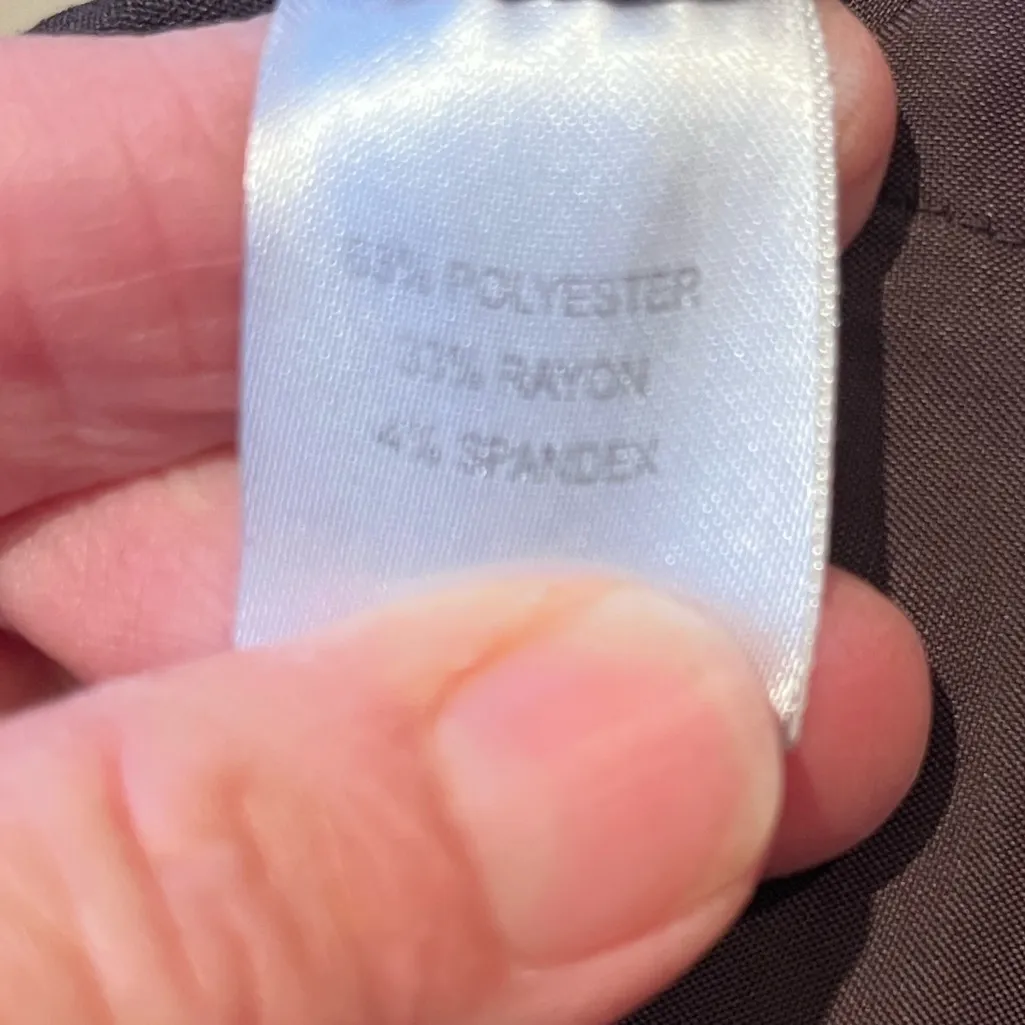 Madison Petite Alexandra Fit Dark Brown Wide Leg Pants Womens 8P - Image 8