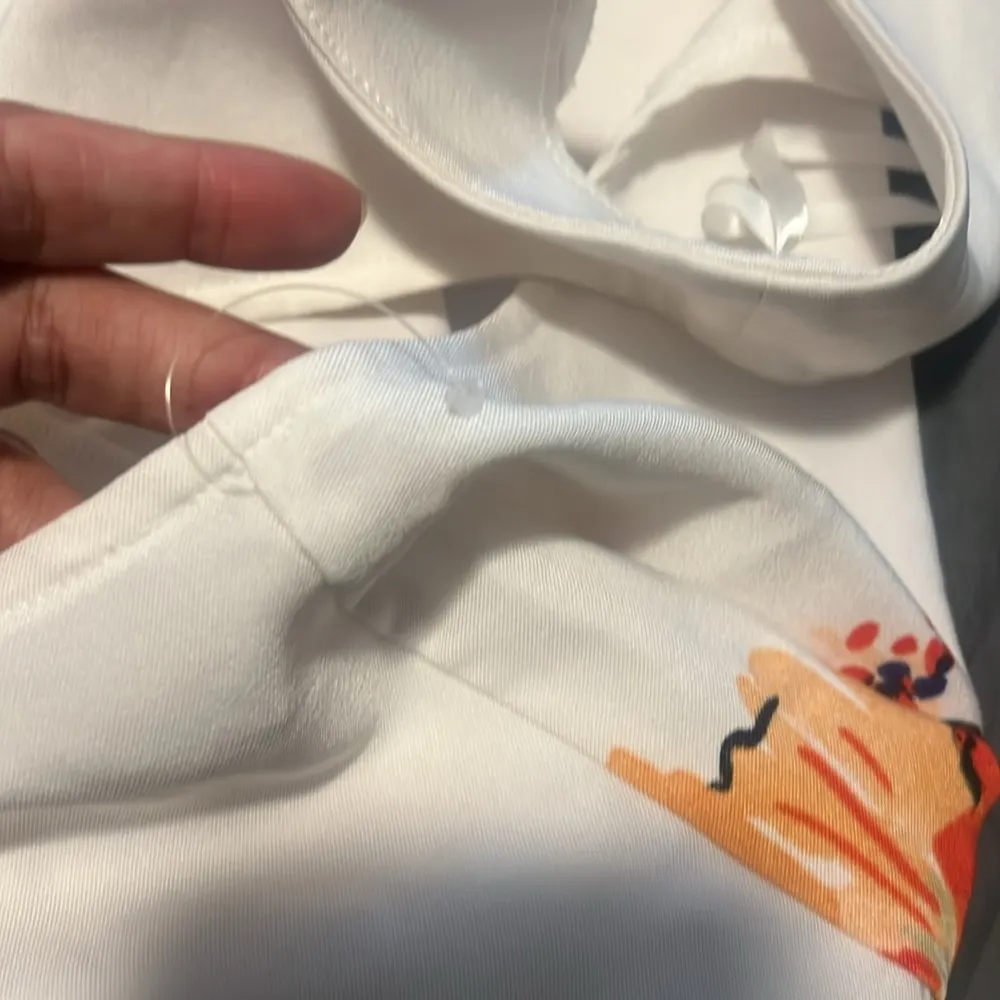 Maya Broke Sz 20 2X Sleeveless Floral Print Midi Skirt White - Image 7