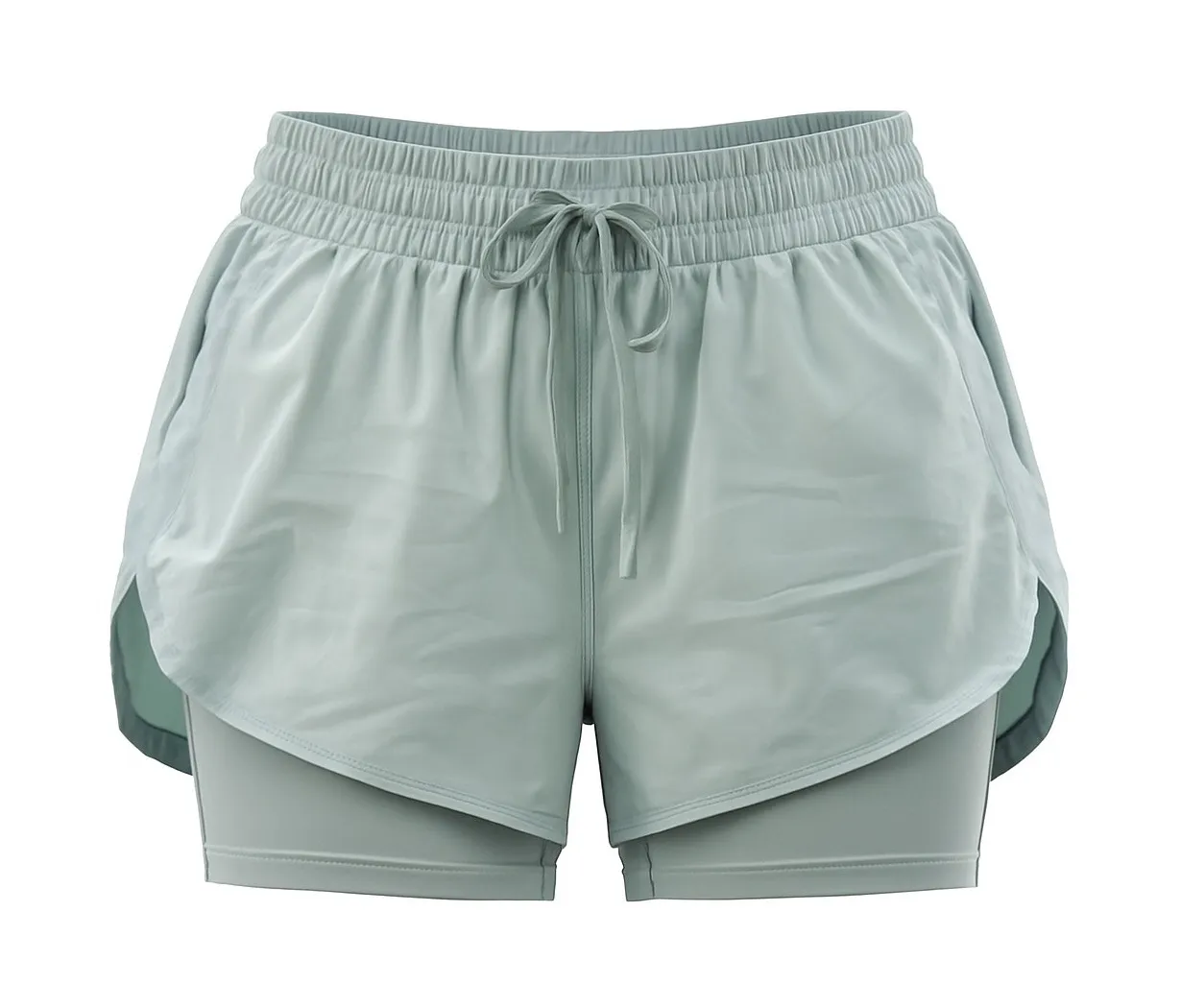 Spyder Active 2-in-1 Running Shorts Seafoam Green Women’s Medium Lightweight - Image 1