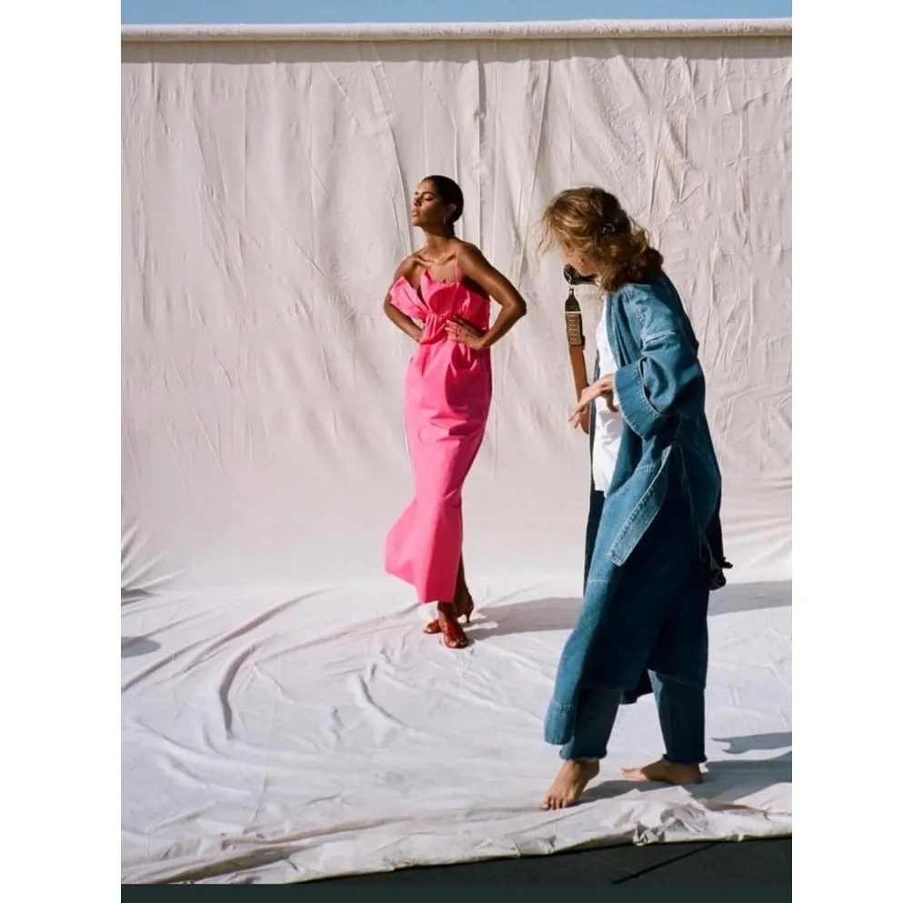 Mara Hoffman Raquel Dress size 8 Organic Cotton Maxi hot pink - Image 16