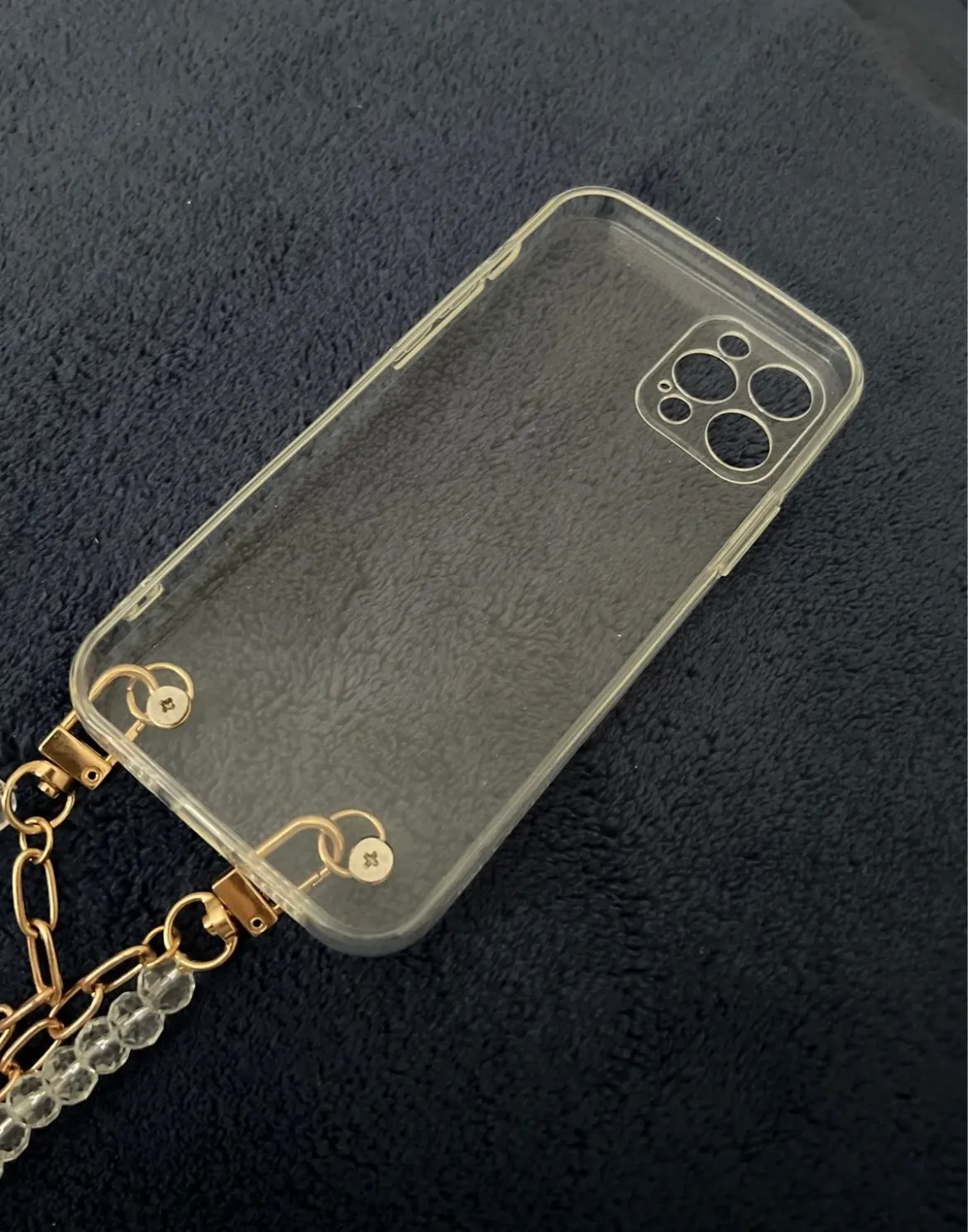 iPhone 12 Pro Chain & Beaded Handle Case Gold - Image 9