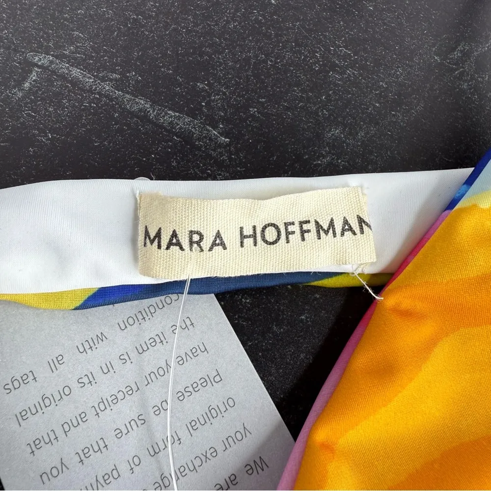 Mara Hoffman Viti Carla Knot Bikini Top White Multi Women’s Sz S - Image 5