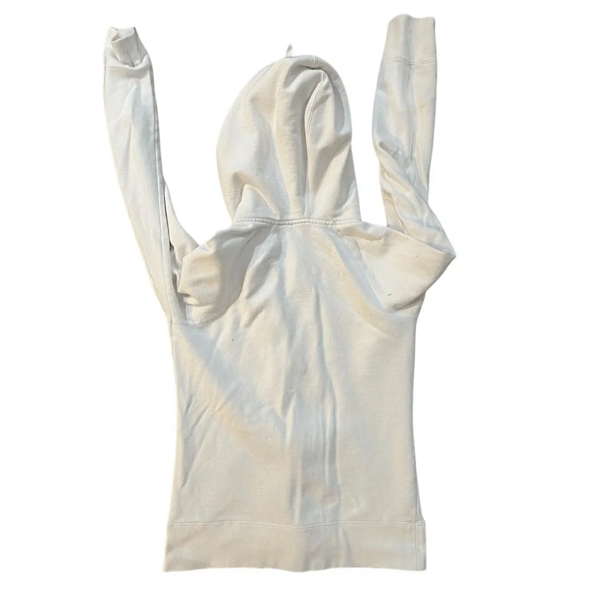 HURLEY Zip Up Hoodie Sweatshirt Womens Cream Full Zip Athleisure Relaxed Size XS White - Image 6