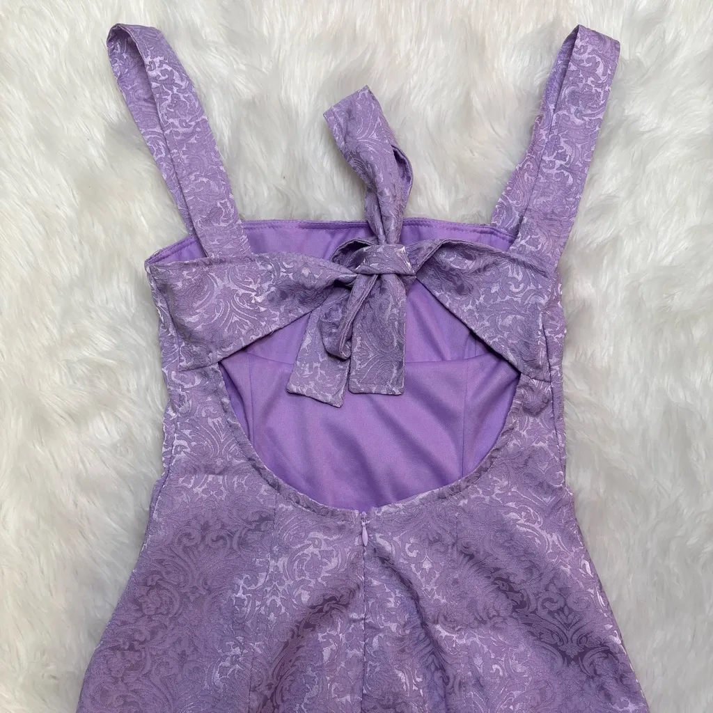 Lucy in the sky jacquard dress in lavender size small - Image 7