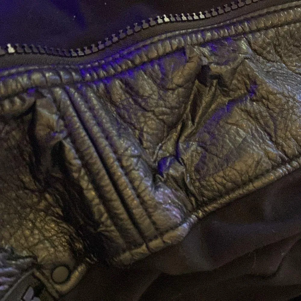 Blanc Noir Asymmetrical Hooded Moto Black XS - Image 10