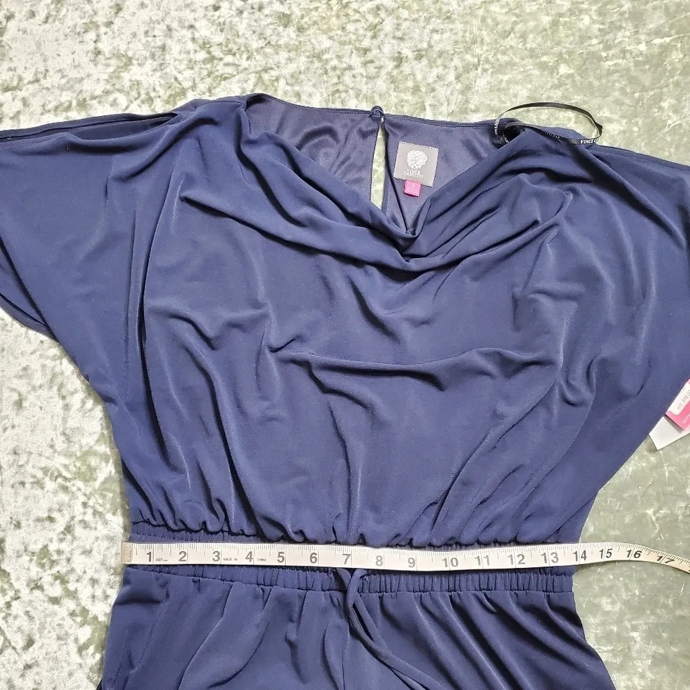 Vince Camuto Navy Wide-Leg Cowl Neck Jumpsuit - Image 5