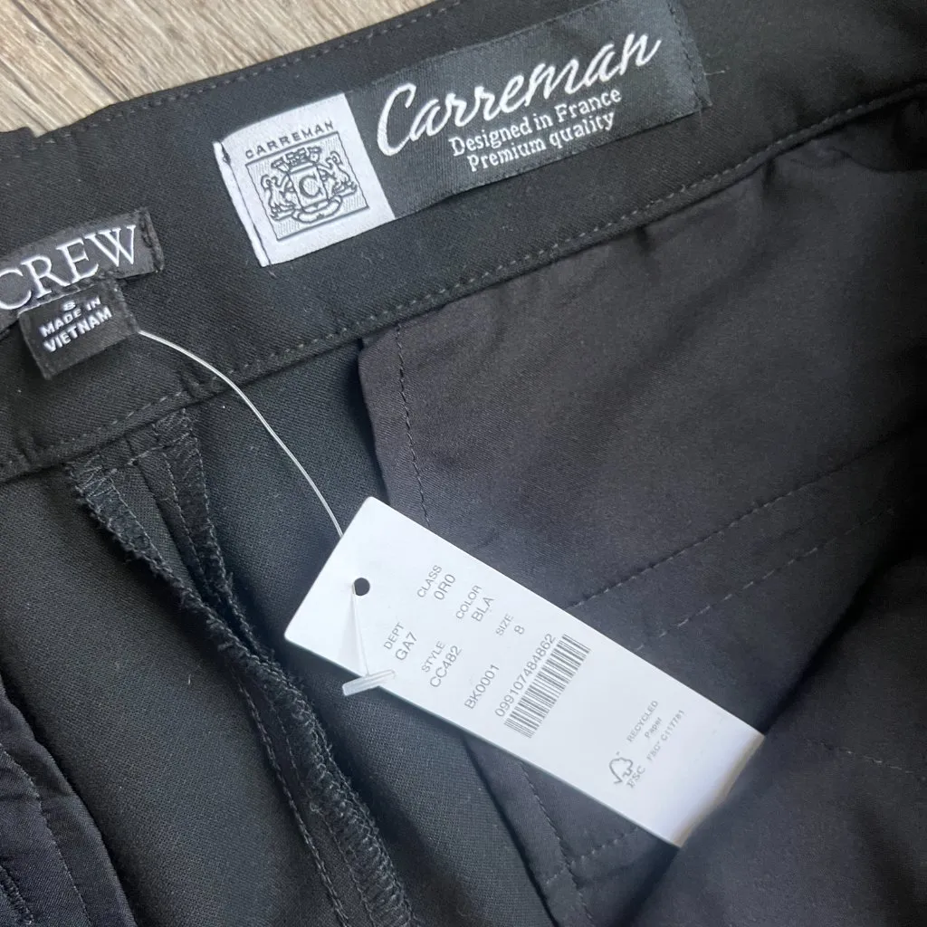 NWT J Crew Carreman black suit pants size 8 - Image 9